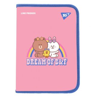 Папка на блискавці А4 "Yes" /492223/ "Line Friends. Dream" з внутр. кишенею (1/12/48)