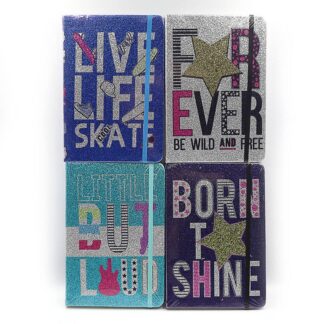 Блокнот на гумці A5/96арк.# "JO" /2010-А5/ "Style" в блиск.,  COLOR/BOX, 70g, mix4  (1/12/96)