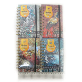 Блокнот A6/80 "JO"6234-A6 "Птахи" спир.,на гум, ==., кол. кор., мікс 4. (1/24)