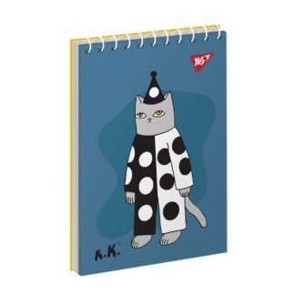 Блокнот А6/80 # спіраль зверху "YES" /151955/ "Tattoo cats" (6/210)