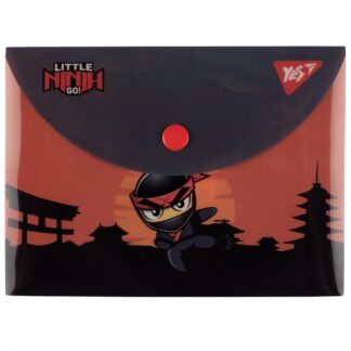 Папка-конверт на кнопці B7 "Yes" /492265 "Ninja" помаранчево-сіра (10/200)