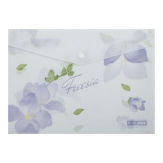 Папка-конверт на кнопці А4 "BuroMAX" /BM.3943-26/ матов.пластик, ARABESKI, бузковий (12/360)