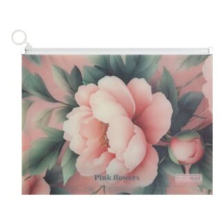 Папка-конверт на zip-блискавці А4 "BuroMAX" /BM.3948-10/ матов.пластик, ARABESKI, рожевий (1/12/240)