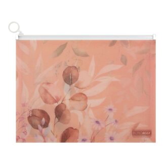 Папка-конверт на zip-блискавці А4 "BuroMAX" /BM.3948-46/ матов.пластик, ARABESKI, персиковий (1/12/240)