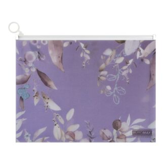 Папка-конверт на zip-блискавці А4 "BuroMAX" /BM.3948-48/ матов.пластик, ARABESKI, сливовий (1/12/240)