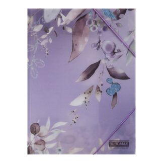 Папка на гумках А4 "BuroMAX" /BM.3908-48/ матов.пластик, ARABESKI, сливовий (1/12/180)