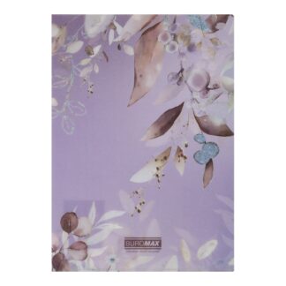 Папка-куток А4 "BuroMAX" /BM.3854-48/ матов.пластик, ARABESKI, сливовий (12/480)