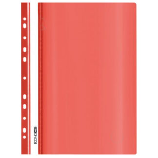 Швидкозшивач пл. евро перф."Еconomix" /Е31510-03/ А4 червоний, глянець,120/160 мкм (10)