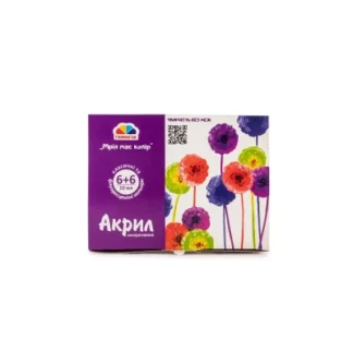 Набір акрилових фарб "ГАММА'UA" /400506/ "Творчість" 6+6 кол. флуор.*10мл