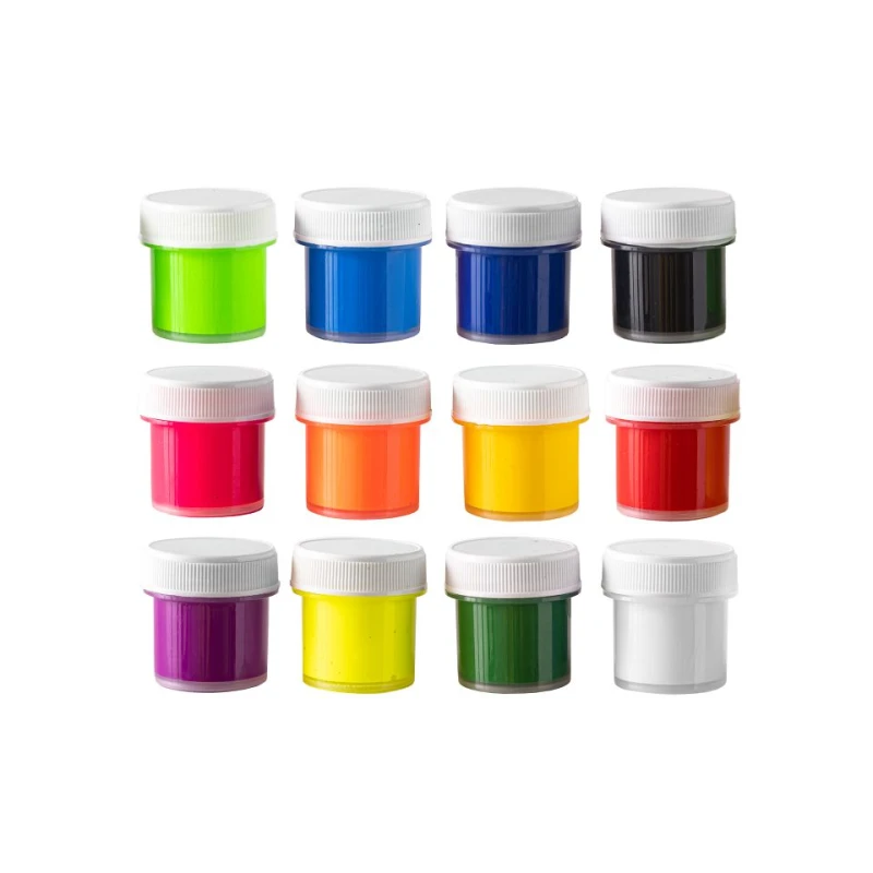 Набір акрилових фарб "ГАММА'UA" /400506/ "Творчість" 6+6 кол. флуор.*10мл - Зображення 2