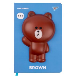 Блокнот-сквіш А5/128 #== "YES" /151802/ "Line Friends. Brown" твердий (1/12/24)