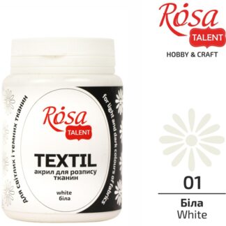 АКРИЛ для тканин "ROSA TALENT" /01/ Біла, 80мл (1/40)