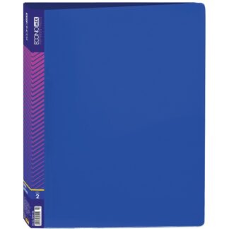 Папка А4 2 кільця "Economix" /E30701-02/ + кишеня, плівка, синя (1/10)