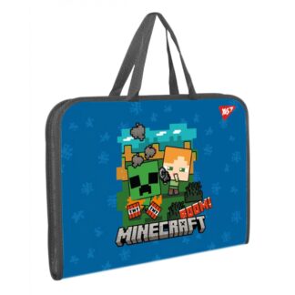 Папка-портфель на блискавці А4+ "Yes" /492237/ "Minecraft. Alex" з ткан. ручк. (1/12/48)