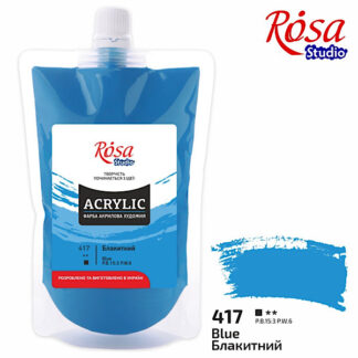 АКРИЛ для декору "ROSA Studio" /417/ Блакитна, 200мл (1/6)