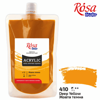 АКРИЛ для декору "ROSA Studio" /410/ Жовта темна, 200мл (1/6)
