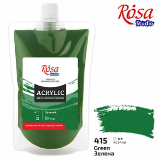 АКРИЛ для декору "ROSA Studio" /415/ Зелена, 200мл (1/6)