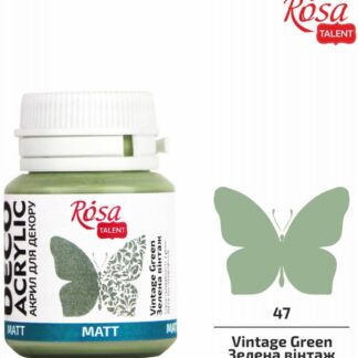 АКРИЛ для декору "ROSA TALENT" /47/ Зелена вінтаж, матовий, 20мл (1/140)