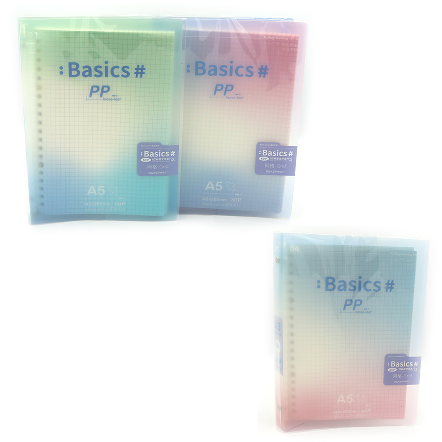 Блокнот 14,2*20,5/60арк "JO" /LB5A41-7742/ на спіралі "Basics PP" мікс (1/112)