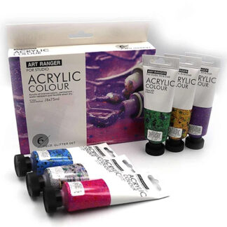Набір акрилових фарб "Art rangers" /32KRFEA0675-G/ 6кол.*75Мл, пласт. туба, ГЛІТЕР (1/12)