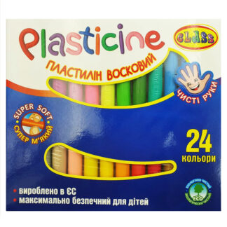 Пластилін "CLASS" "Чисті руки" 24кол. /7629C/ 400г. восковий