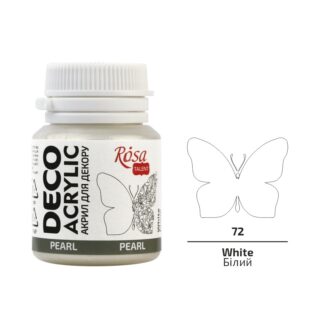 АКРИЛ для декору "ROSA TALENT" /72/ Білий, перламутр, 20 мл (1/140)