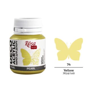 АКРИЛ для декору "ROSA TALENT" /74/ Жовтий, перламутр, 20 мл (1/140)