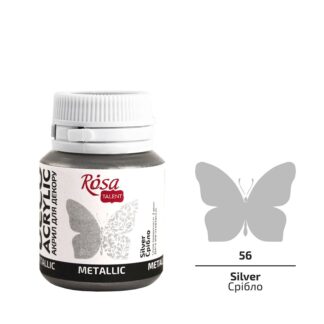 АКРИЛ для декору "ROSA TALENT" /56/ Срібло, металік, 20 мл (1/140)