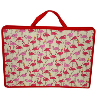 Папка-портфель на блиск. "ПОЛІМЕР" /430101/ "Фламінго" з ткан. ручк. (1/10)