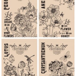 Блокнот 143*215/80арк. "Mandarin" /БК187/2/ тв. обл. ==, КРАФТ диз.18390-18393 (1/24)