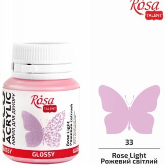 АКРИЛ для декору "ROSA TALENT" /33/ Рожевий світлий, глянцевий, 20 мл (1/140)