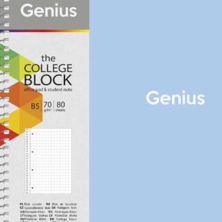 Блокнот "Genius" спіраль /B5-080-6800K/ ##, пластик 0,5 мм, 70 г/м2, заокруглені кути (4/64)