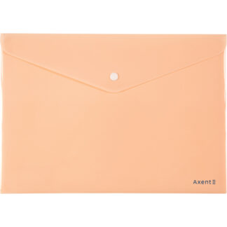 Папка-конверт на кнопці А4 "Axent" /1412-42-A/ Pastelini, персикова (12/360)
