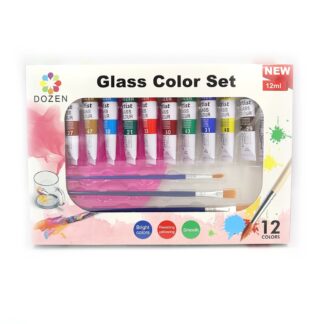 Набір фарб для скла та кераміки "Dozen" /DSCN0681/ 12мл*12шт.+ 3шт пензлика (1/12)
