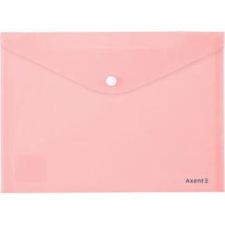 Папка-конверт на кнопці А5 "Axent" /1522-10-A/ Pastelini, рожева (12/360)
