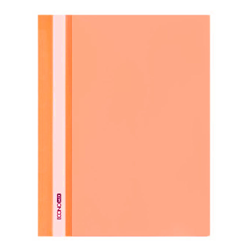 Швидкозшивач пл. Б/ПЕРФ. "Еconomix" глянець /E31511-06/ А4 помаранчевий,120/160 мкм (10)