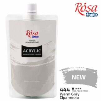 АКРИЛ для декору "ROSA Studio" /444/ Сіра тепла, 200мл (1/6)