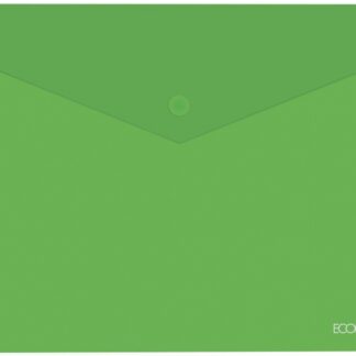 Папка-конверт на кнопці В5 "ECONOMIX" /E31302-04/ 180 мкм, фактура "глянець", зелена (12/180)