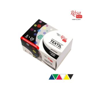 Набір акрилових фарб для тканин "ROSA TALENT" /201/ 6*20мл (1/24)