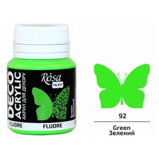 АКРИЛ для декору "ROSA TALENT" /92/ Зелена флуоресцентна, 20 мл (1/140)