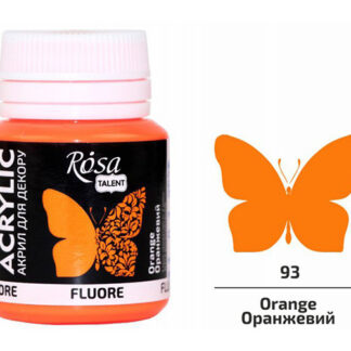 АКРИЛ для декору "ROSA TALENT" /93/ Оранжева флуоресцентна, 20 мл (1/140)