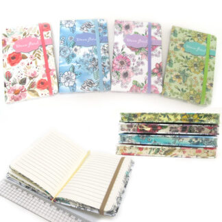 Блокнот на гумці А6/96арк. "JO" 7725 "Декор" ==  кол.торець, мікс  (1/72/144)