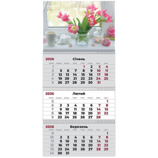 Календар "Axent" кварт. 3 пруж 2026р /8803-26-11-A/ настінний "Hygge 2" (1/20)