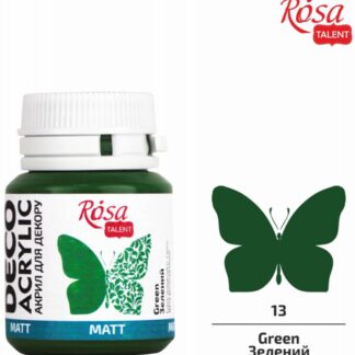 АКРИЛ для декору "ROSA TALENT" /13/ Зелений, матовий, 20мл (1/140)