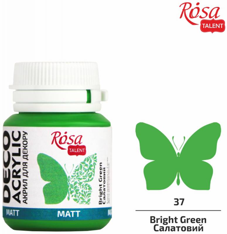 АКРИЛ для декору "ROSA TALENT" /37/ Салатовий, матовий, 20мл
