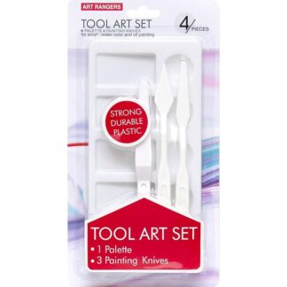 Набір художній "JO" /EPKP01B/ палітра 1шт + пластикові мастихіни ножі 3шт (1/6/24)