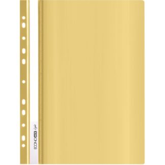 Швидкозшивач пл. евро перф."Еconomix Light" /Е38504-05/ А4 жовтий, глянець, 90/110 мкм (10/300)