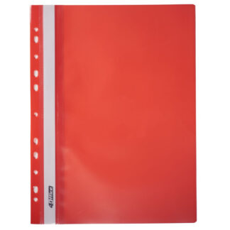 Швидкозшивач пл. європерф. А4 "4OFFICE" /4-240-01/ Червоний, глянець (10/240)