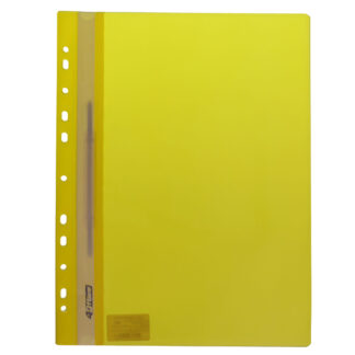 Швидкозшивач пл. європерф. А4 "4OFFICE" /4-240-03/ Жовтий, глянець (10/240)
