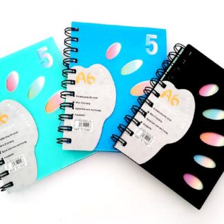 Блокнот А6/108арк /144012/ SH-YBTY-50120-12, # на спіралі, пластик обкл., з 3 розділ. (1/240)